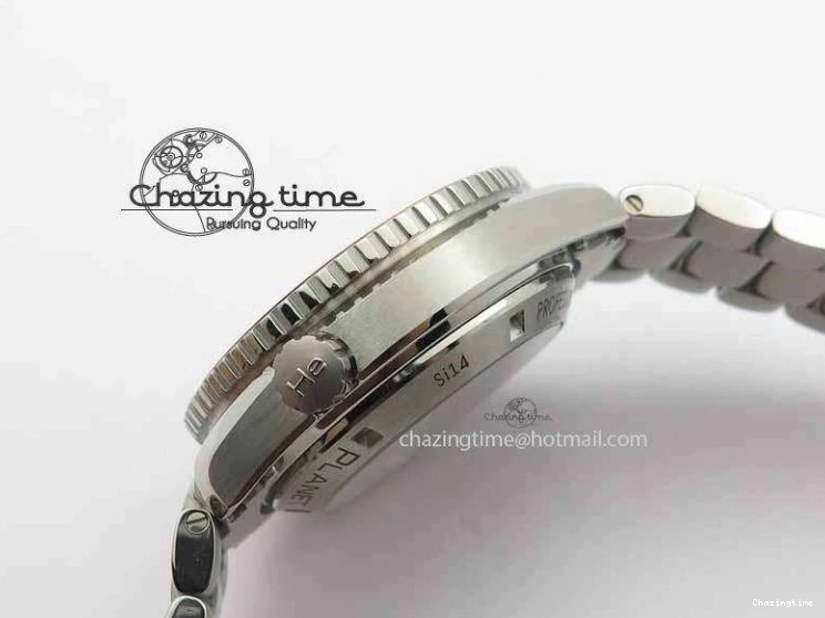 0110 Sophisticated Planet Ocean Master Chronometer Chrono SS OM 1:1 Best Edition Orange On SS Bracelet A 8156